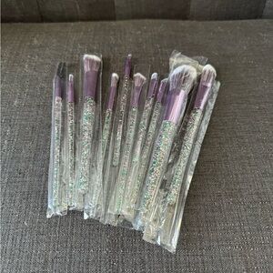 Pretty colors makeup brushes set 10 pieces